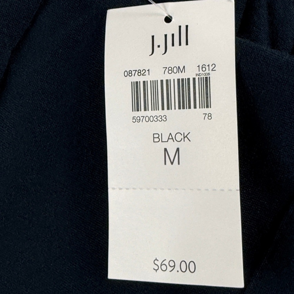 J. Jill Black Ponte Leggings Size M Center Seam Slim Leg Pull On‎ Pants NWT - Picture 9 of 12